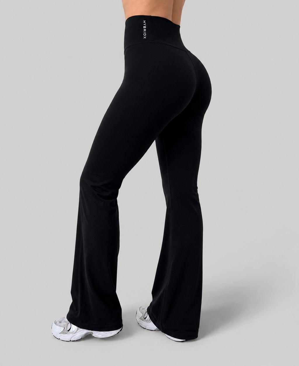 black flare leggings
