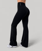 black flare leggings
