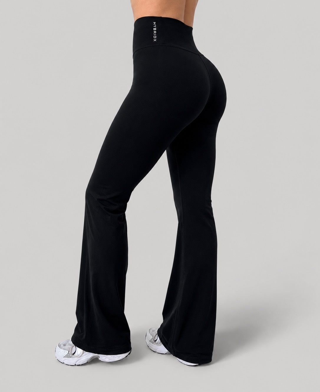 black flare leggings